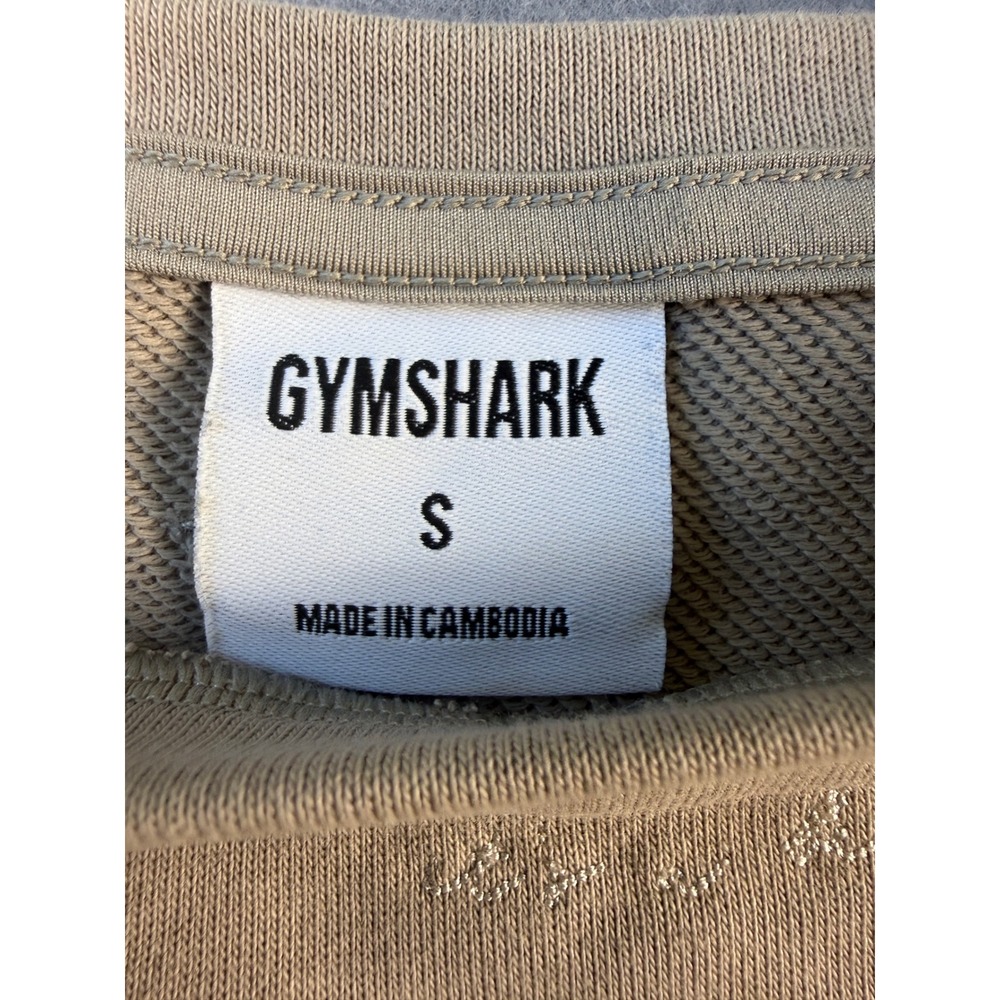 Gymshark Whitney Simmons Womens Cropped Sweatshirt Tan Beige Size S Relaxed Fit - Picture 4 of 7